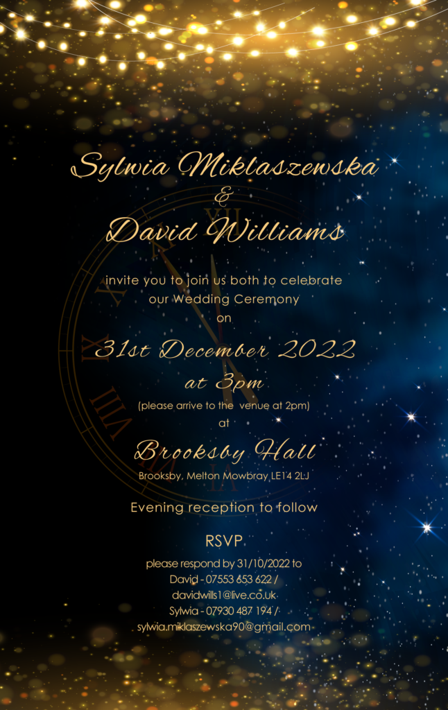 Design 2 - New Year's Eve Wedding