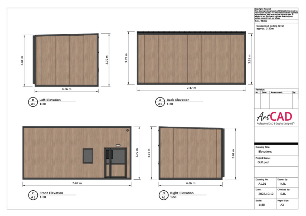 Technical drawing - elevations.