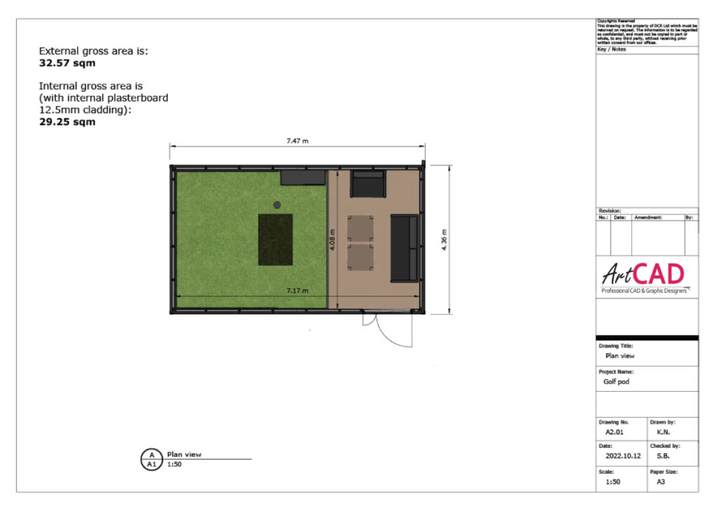 Unit layout plan.