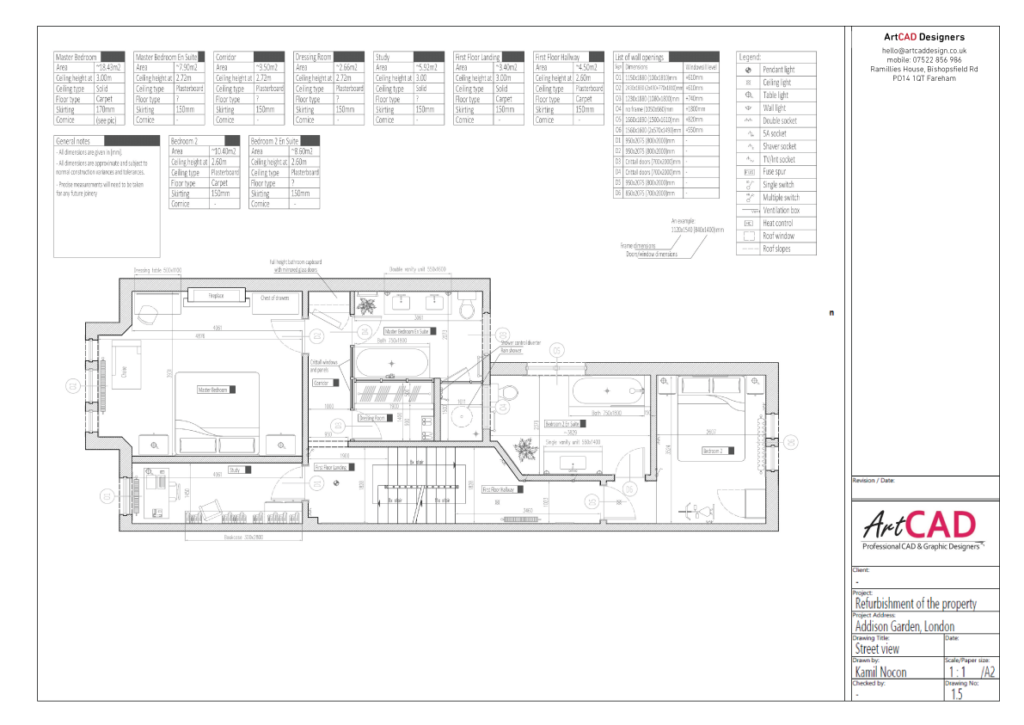 Second floor - one of the proposed layouts