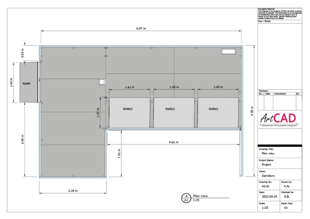 Triple unit - layout plan.